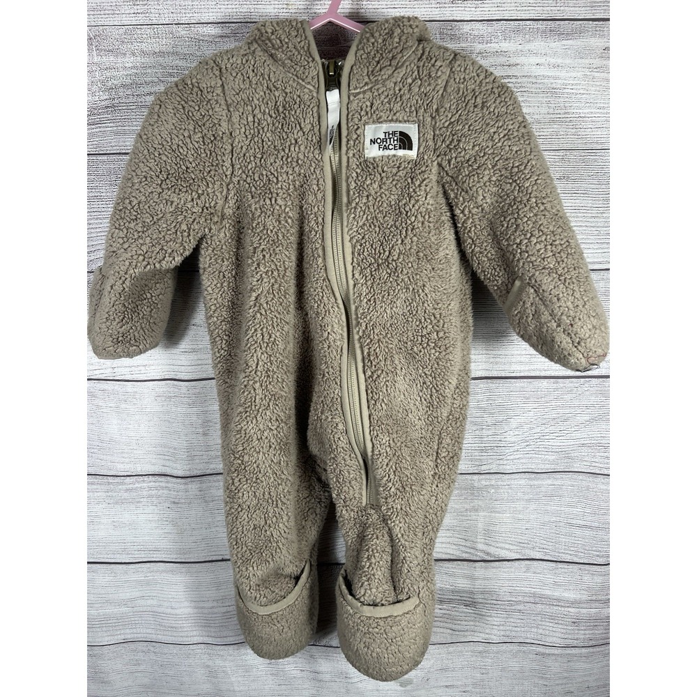 The North Face Baby Campshire One-Piece Brown 3-6 M Camping Bunting Fleece Bear